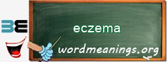 WordMeaning blackboard for eczema